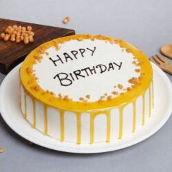 Happy Birthday Butterscotch Cake For Husband