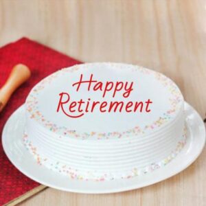 vanilla retirement cake 1